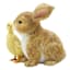 Bunny & Duck Outdoor Garden Statue, 7"