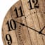 Brown-washed Wood Plank Wall Clock, 14"