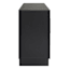 Lainey Wood & Glass Media Cabinet, Black