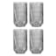 Apollo Set of 4 Smoke Grey Highball Glasses, 17oz