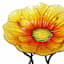 Sunflower Glass Birdbath, 18x23