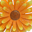 Yellow Metal Flower Outdoor Wall Decor, 13"
