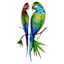 Metal & Glass Parrot Outdoor Wall Decor, 17"