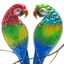 Metal & Glass Parrot Outdoor Wall Decor, 17"