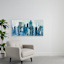 City Mood Embellished Canvas Wall Art, 60x30