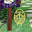 Honeybloom Easter Egg with Crosses Metal Yard Stake, 18"