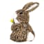 Homespun Easter Sisal Rabbit with Flower, 6"