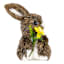 Homespun Easter Sisal Rabbit with Flower, 6"