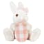 Homespun Easter White Plush Rabbit, 7"