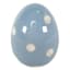 Homespun Easter Blue Ceramic Egg, 4"