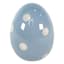 Homespun Easter Blue Ceramic Egg, 4"