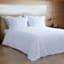 Providence 3-Piece White Cotton Velvet Duvet Set, Full/Queen