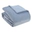Providence 3-Piece Light Blue Cotton Velvet Comforter Set, Full/Queen