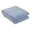 Providence 3-Piece Light Blue Cotton Velvet Quilt Set, King