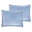 Providence 3-Piece Light Blue Cotton Velvet Duvet Set, Full/Queen