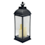 Black Outdoor Solar Lantern, 25"