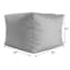 Honeybloom Blue Textured Outdoor Pouf, 20"