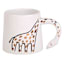 White Giraffe Handle Mug, 14oz