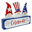 Sunny Club Patriotic Gnomes Table Sign, 10"