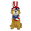 Homespun Patriotic Dog Figurine, 7"