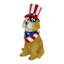 Homespun Patriotic Dog Figurine, 7"