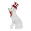 Homespun Patriotic Dog Figurine, 7.75"