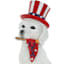 Homespun Patriotic Dog Figurine, 7.75"