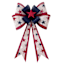 Homespun Patriotic 4th of July Bow, 25"