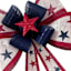 Homespun Patriotic 4th of July Bow, 25"