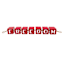 Freedom or Welcome Red Reversible Block Garland
