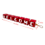 Freedom or Welcome Red Reversible Block Garland