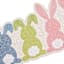 Homespun Easter Fully Beaded Bunny Butt Table Runner, 36x13