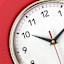 10D Retro Red Square Wall Clock