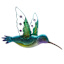 Iridescent Metal Hummingbird Outdoor Wall Decor, 23x14