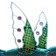 Iridescent Metal Hummingbird Outdoor Wall Decor, 23x14