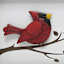Wood & Metal Cardinal Outdoor Wall Decor, 18x8