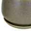 Indoor Grey Round Ceramic Pot with Saucer, Small