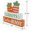 Homespun Easter Orange & White Easter Carrots Table Block Sign, 9"