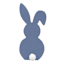 Homespun Easter Pink Bunny Table Decor, 10"