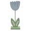 Homespun Easter Blue Flower Table Decor, 9"