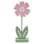 Homespun Easter Pink Flower Table Decor, 9"