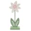 Homespun Easter White Flower Table Decor, 9"