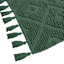 Green High-Low Diamond Handwoven Accent Rug, 27x45