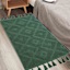 Green High-Low Diamond Handwoven Accent Rug, 27x45