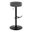 Honeybloom Lennox Adjustable Barstool, Dark Grey