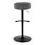 Honeybloom Lennox Adjustable Barstool, Dark Grey