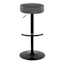 Honeybloom Lennox Adjustable Barstool, Dark Grey