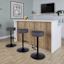 Lennox Adjustable Swivel Barstool, Dark Grey