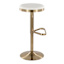 Providence Bailey Adjustable Swivel Barstool, Gold