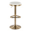 Providence Bailey Adjustable Swivel Barstool, Gold